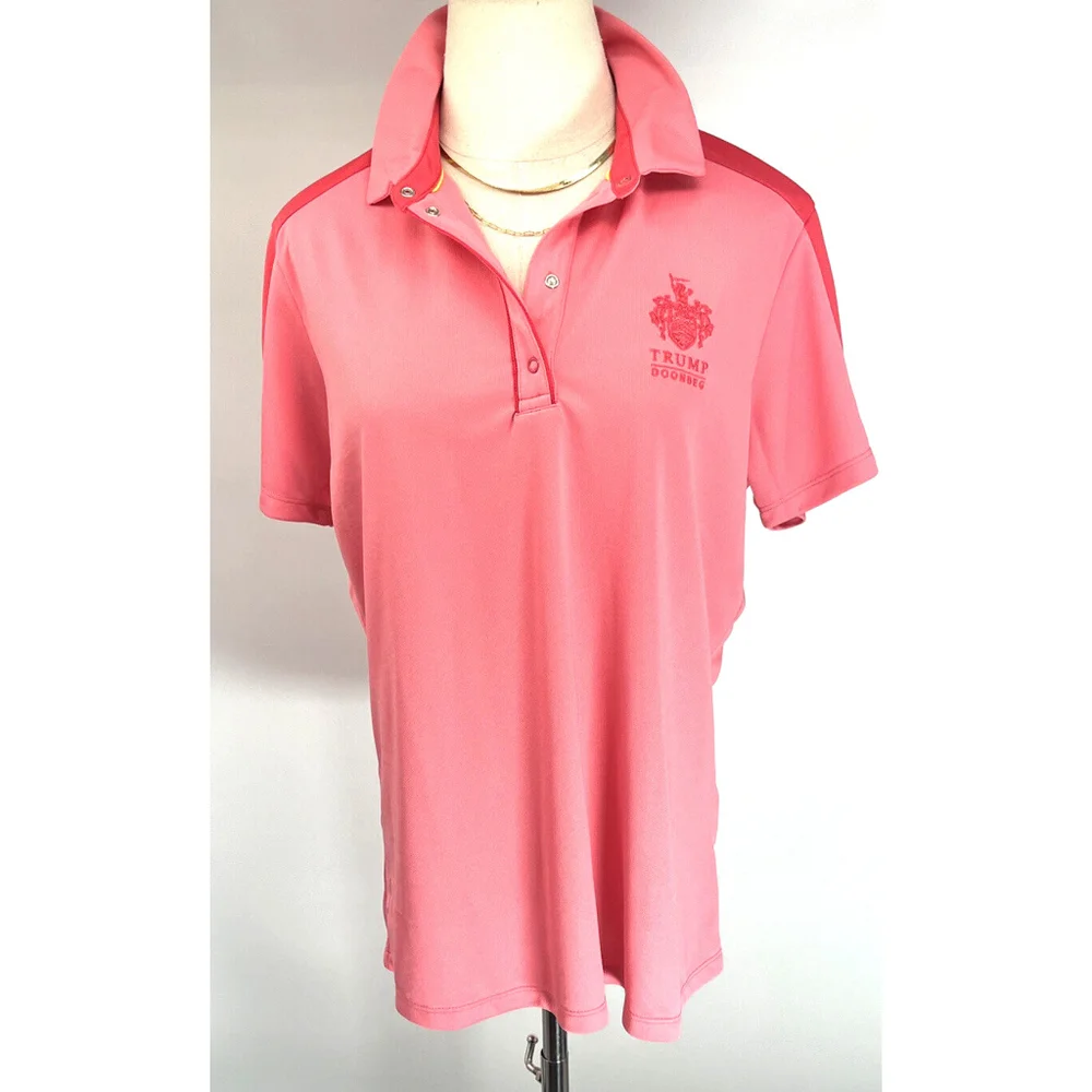 New Galvin Green Womens Trump Pink‎ Golf Polo Shirt XL Doonbeg Megan